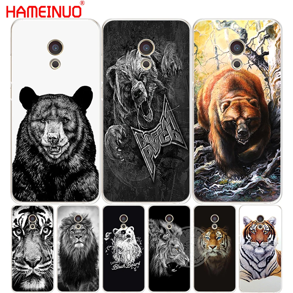HAMEINUO русский медведь тигр лев крышка чехол для телефона Meizu M5 M5S M6 M2 M3 M3S MX4 MX5 MX6 PRO 6 5