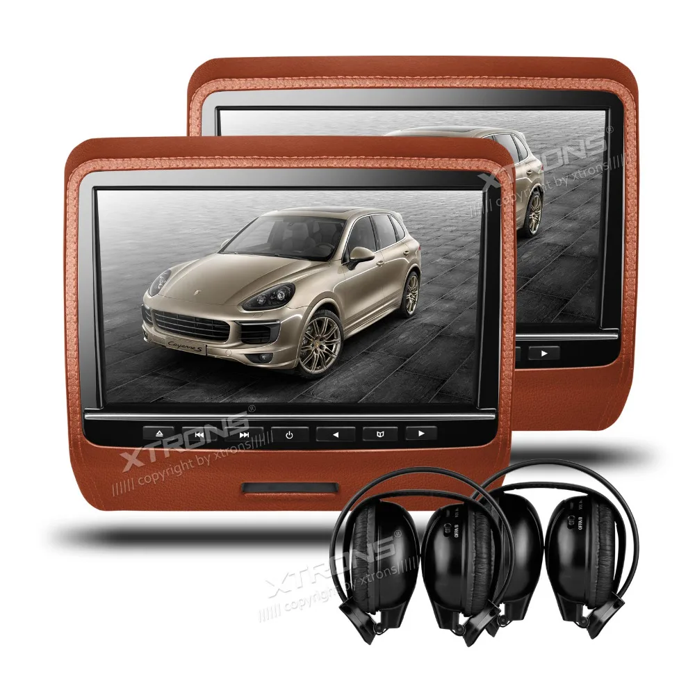 Подголовник автомобильного DVD проигрывателя проигрыватель в кожаном стиле