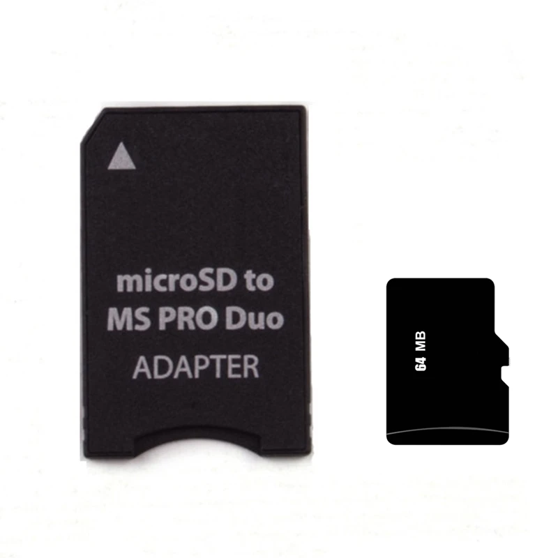 64MB Мicro SD, TF карта для MS карты MS Pro Duo адаптер Micro SD Card 64 Мб 128 МБ 256 МБ 512 МБ 1 Гб 2 Гб карта+ флеш-накопитель конвертер - Емкость: 64MB