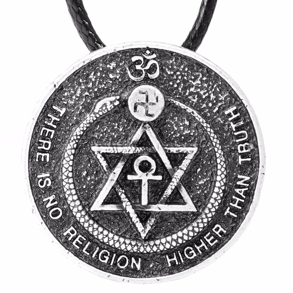 Ожерелье с подвеской Theosophy Звезда Давида нет никакой веры выше чем истина | Ожерелья с подвеской -32746948950