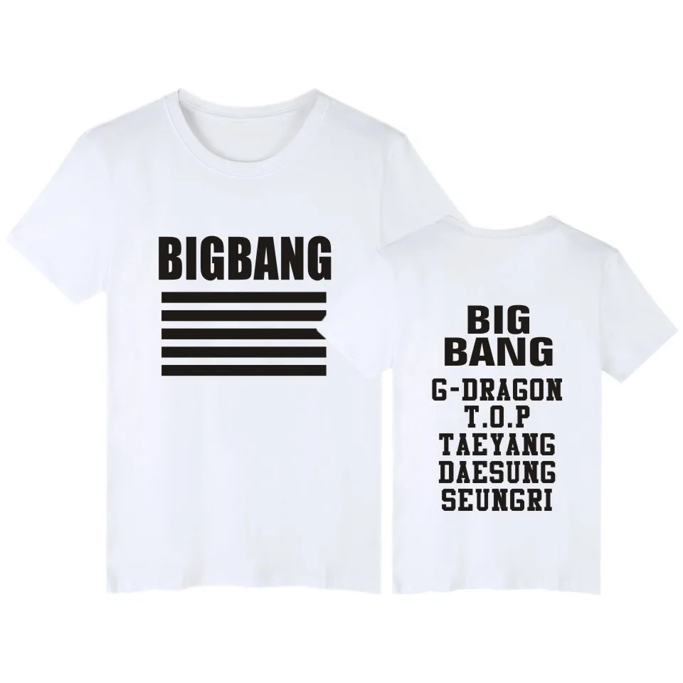 Модная футболка LUCKYFRIDAYF Bigbang kpop для мужчин и женщин летняя повседневная с круглым