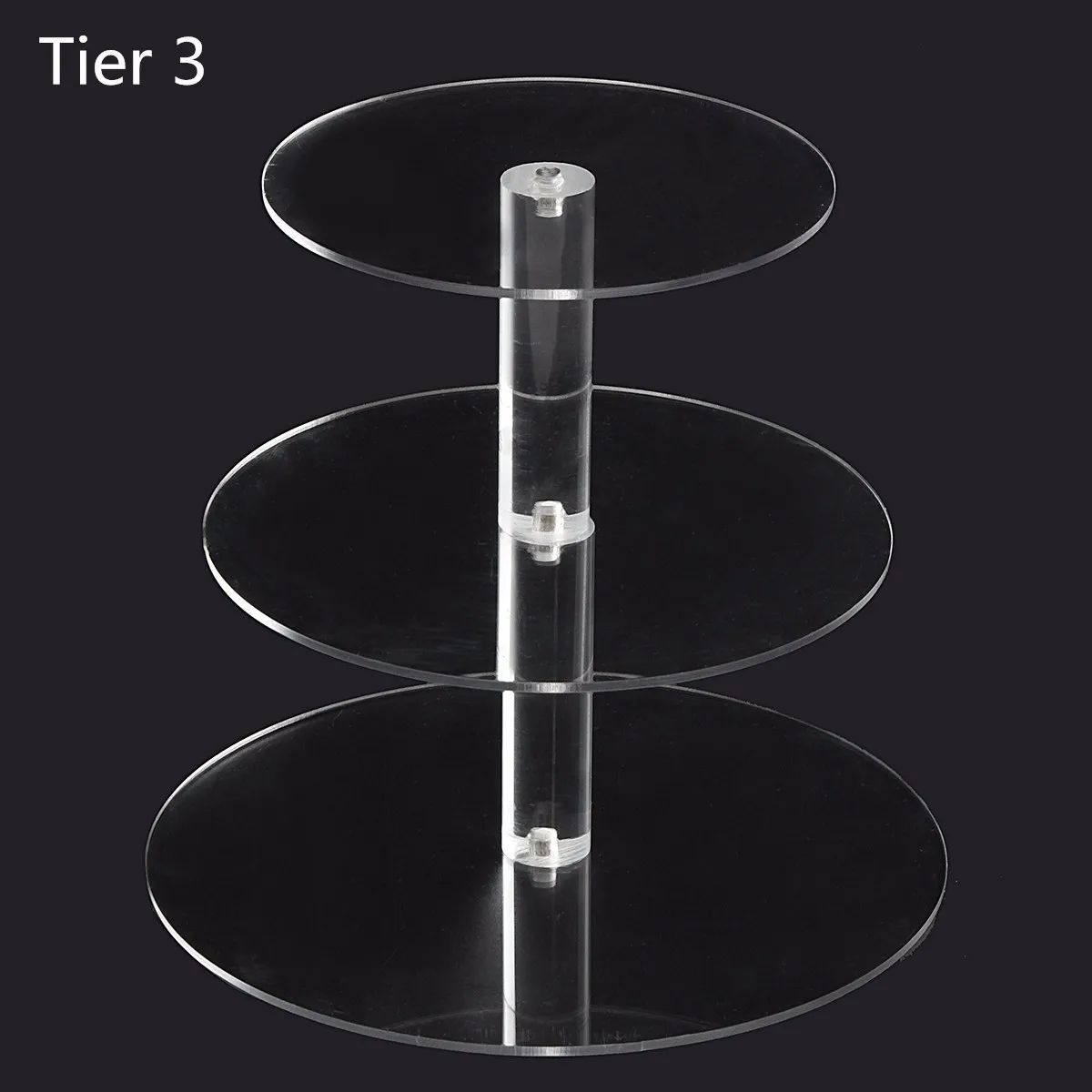 3/4/5/6 Tier Clear White Round Cup Cake Stand Acrylic Cupcake Stand Supplies Display Tower Wedding Birthday Party Decoration