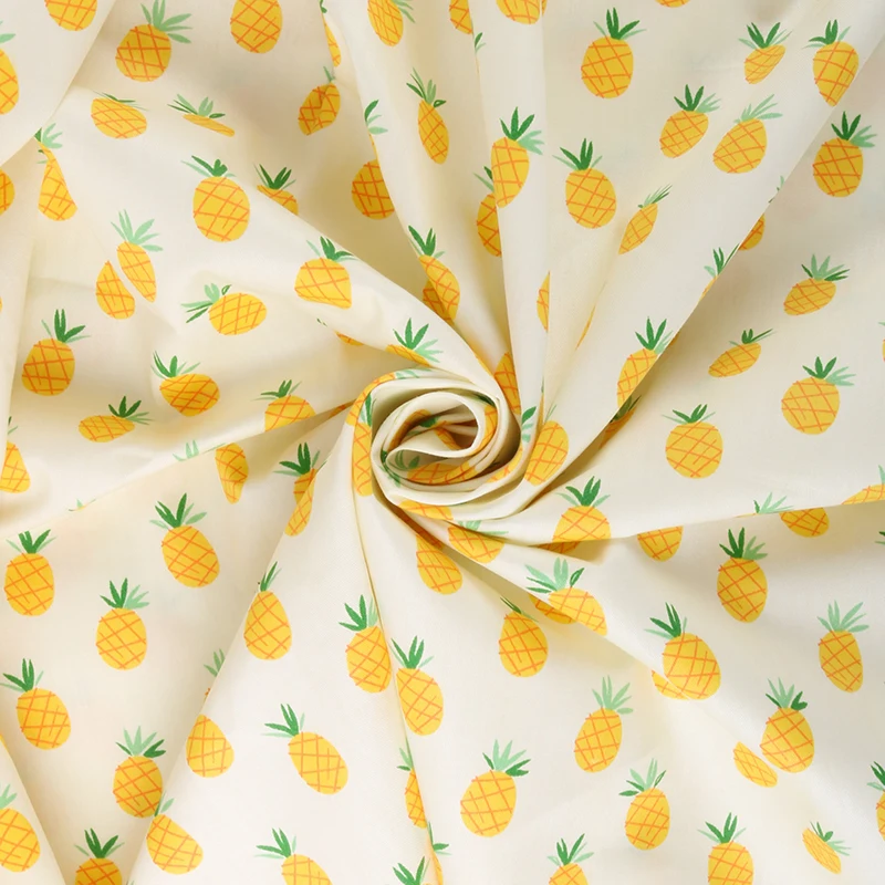 

Nanchuang Pineapple Printed Twill Cotton Fabric For DIY Sewing&Quilting Pillow Cushion Sheet Baby Children Material 50x160cm