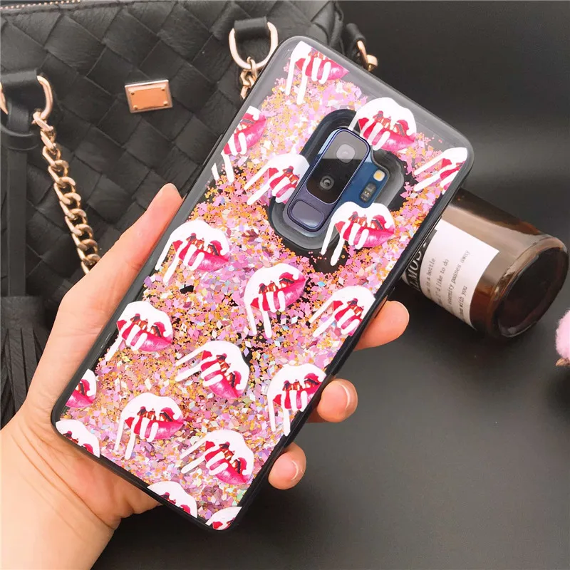 DISCASE модные пикантные крем губы чехол для телефона samsung Galaxy S9 плюс блестящие яркие