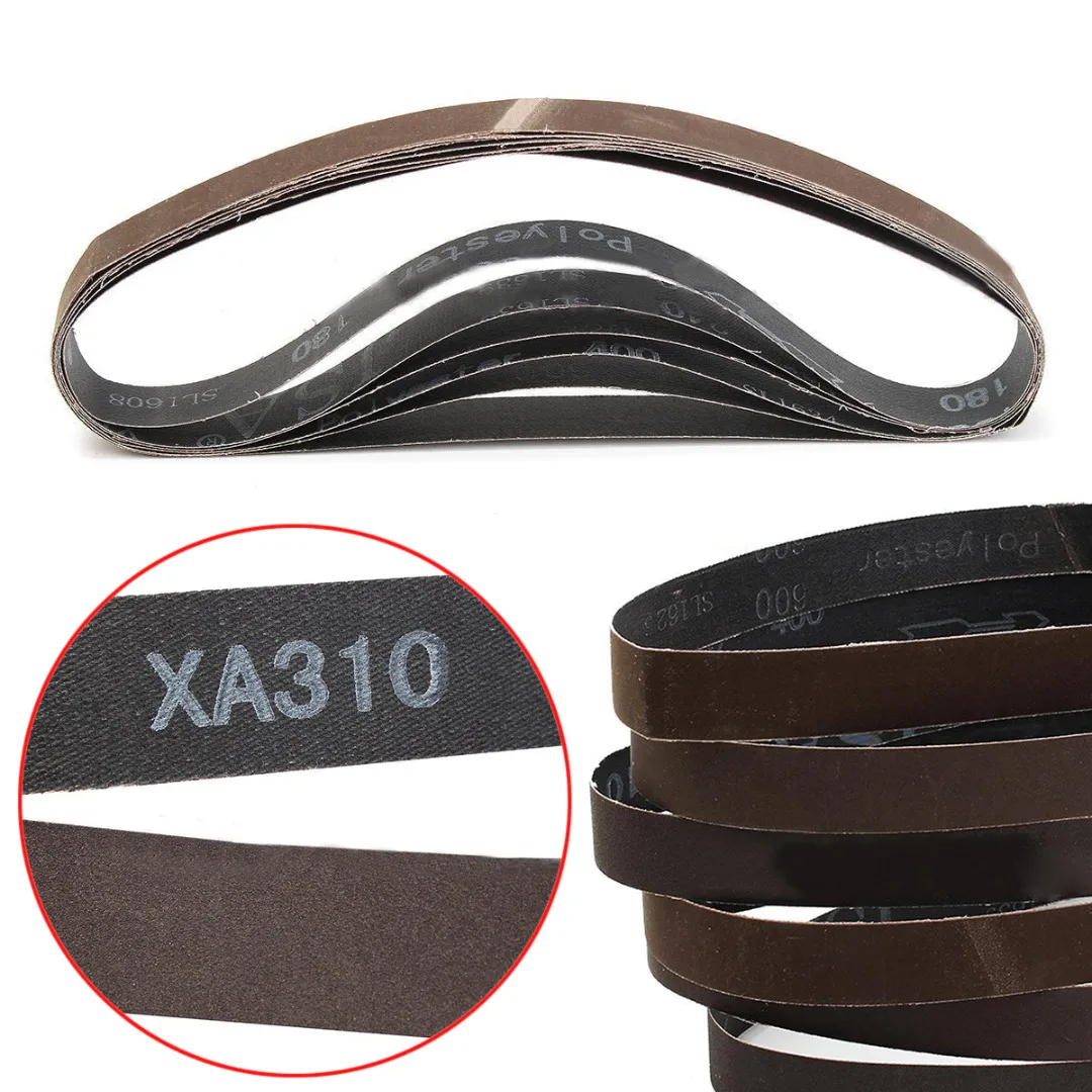 6 шт 1 ''x 30'' 180/240/320/400/600/800 зернистая шлифовальная Ремни комплект