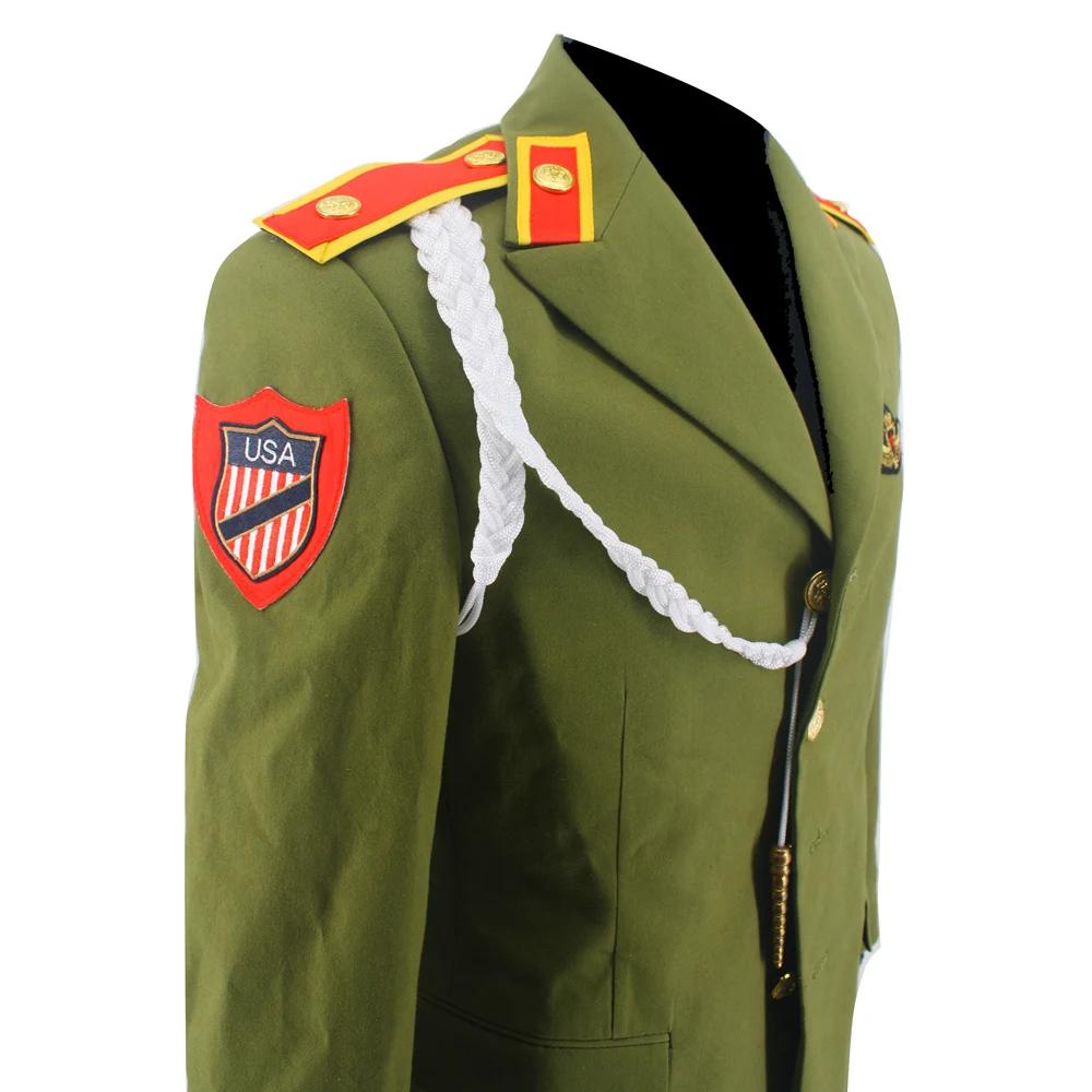 MJ Майкл Джексон Ретро английская Военная Зеленая куртка для World Tour в 1980 е