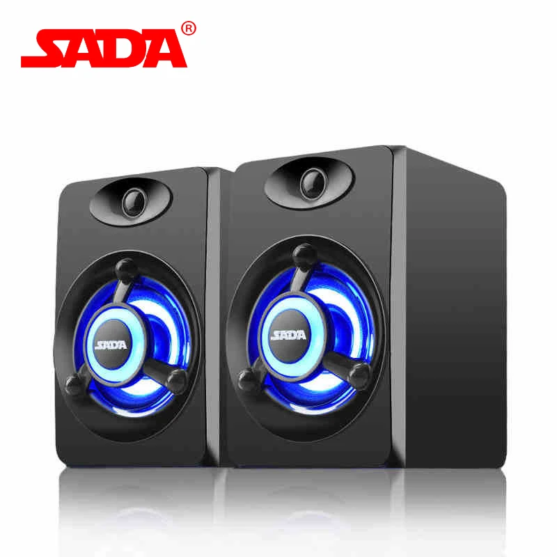 SADA V-118 мини USB динамик ПК телефон компьютер Soundbox 2 0 громкоговоритель с красочным