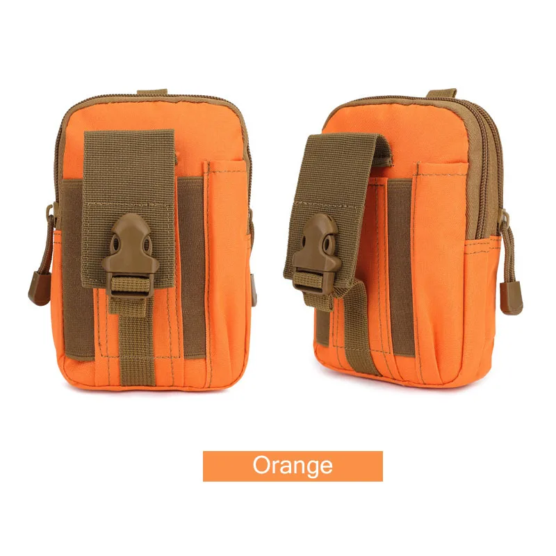 Orange Мужская тактическая Сумка Molle, поясная сумка, маленький карман, военная поясная сумка, чехлы для телефона, для бега, путешествий, кемпинга - Цвет: Orange