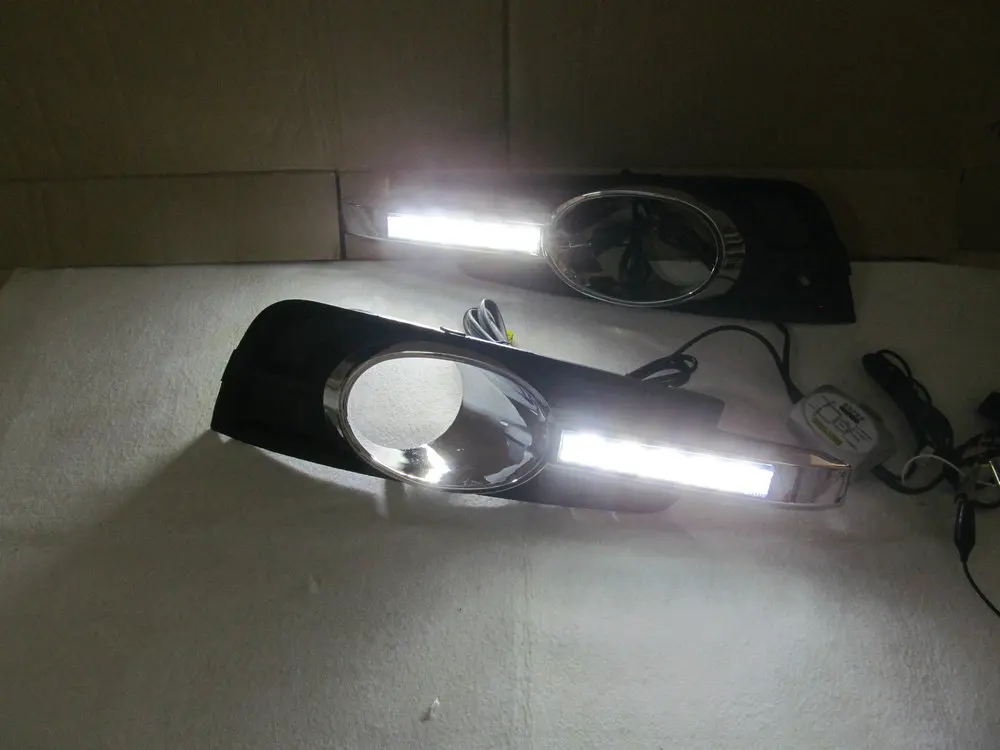 2 шт./компл. стайлинга автомобилей drl для chevrolet cruze 2009 2010 2011 2012 2013 DRL Противотуманные фары отверстие Габаритные огни