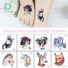 Rocooart Мультяшные животные, тату, Маленькие искусственные татуировки, единорог, лиса, Временные татуировки, наклейки для боди-арта, детские флэш-татуировки