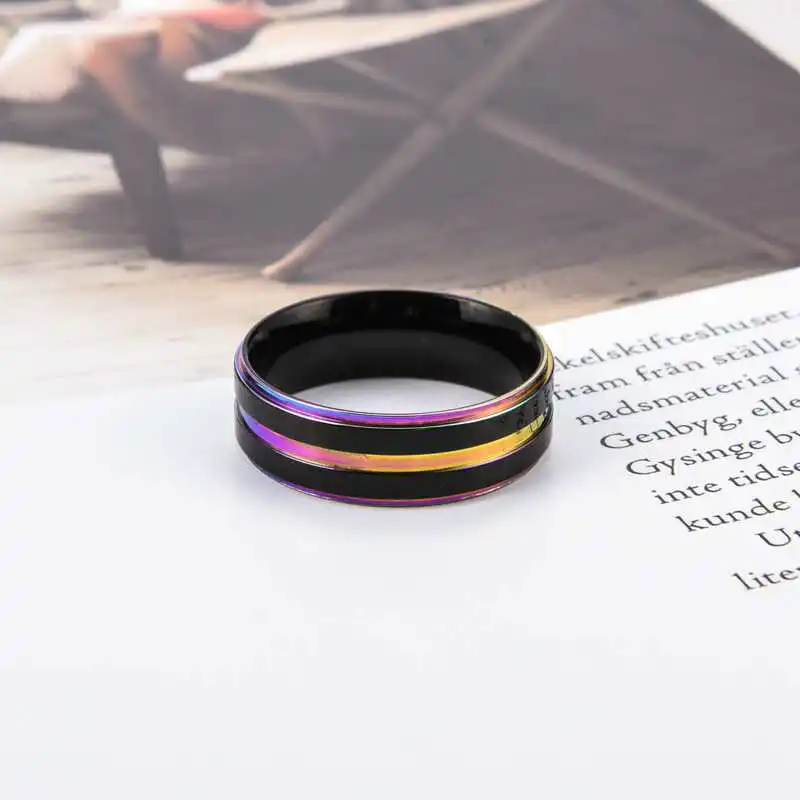 Новинка, мужское кольцо Anel Masculino Anillos, Радужное кольцо из нержавеющей стали, обручальное кольцо, красочное ювелирное изделие brother