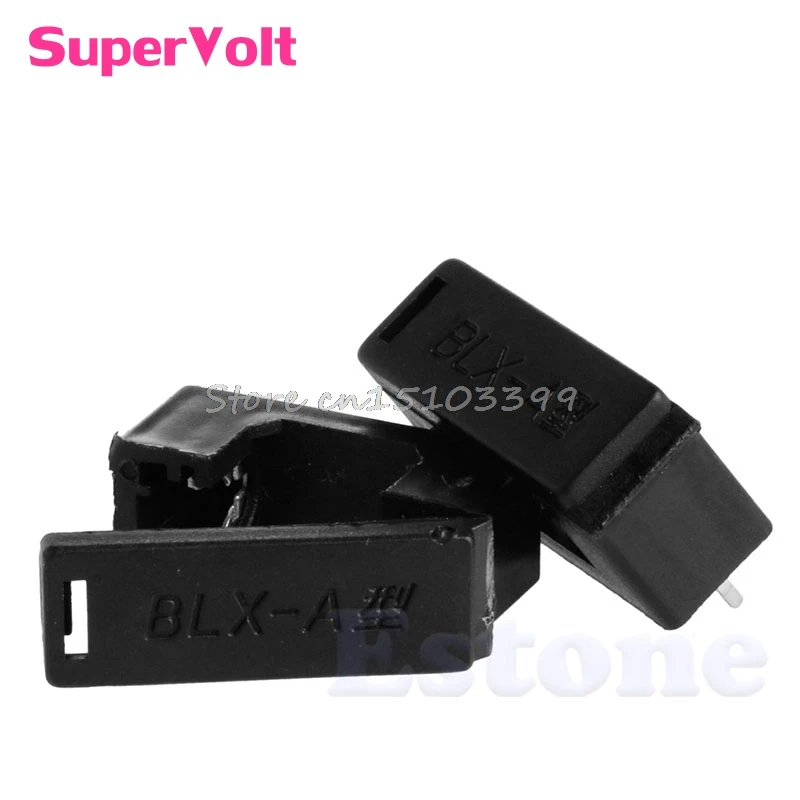 10Pcs 5x20mm Fuse Holder With Cover Chassis/Panel Mount BLX-A Black Fr PCB Board Drop Ship | Обустройство дома