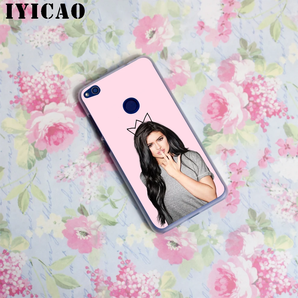 Жесткий чехол IYICAO Girl Kylie Jenner для Huawei Honor 6A 6C 7A 7C 7X 8 8X 9 10 20 9X Lite Pro Play Note View | Мобильные