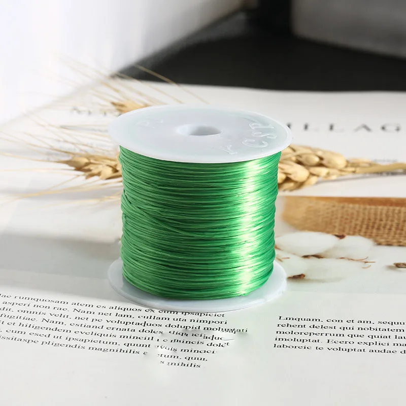 Green Aiovlo 60 м/лот, крепкий кристалл, эластичная линия для бисероплетения, шнур, нить, сделай сам, ожерелье, браслет, аксессуары для изготовления ювелирных изделий - Цвет: Green
