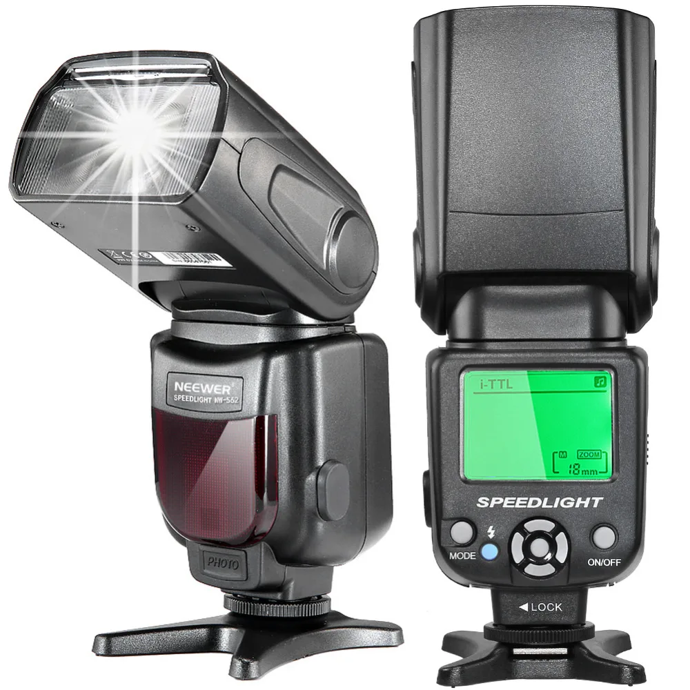 Вспышка Neewer i ttl Speedlite с ЖК дисплеем + жесткий диффузор Защитная сумка для