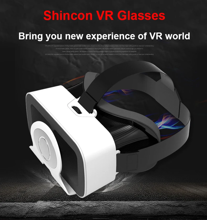 VR Shinecon Виртуальная реальность очки гарнитура онлайн 3D Moives игры шлем для iPhone Huawei