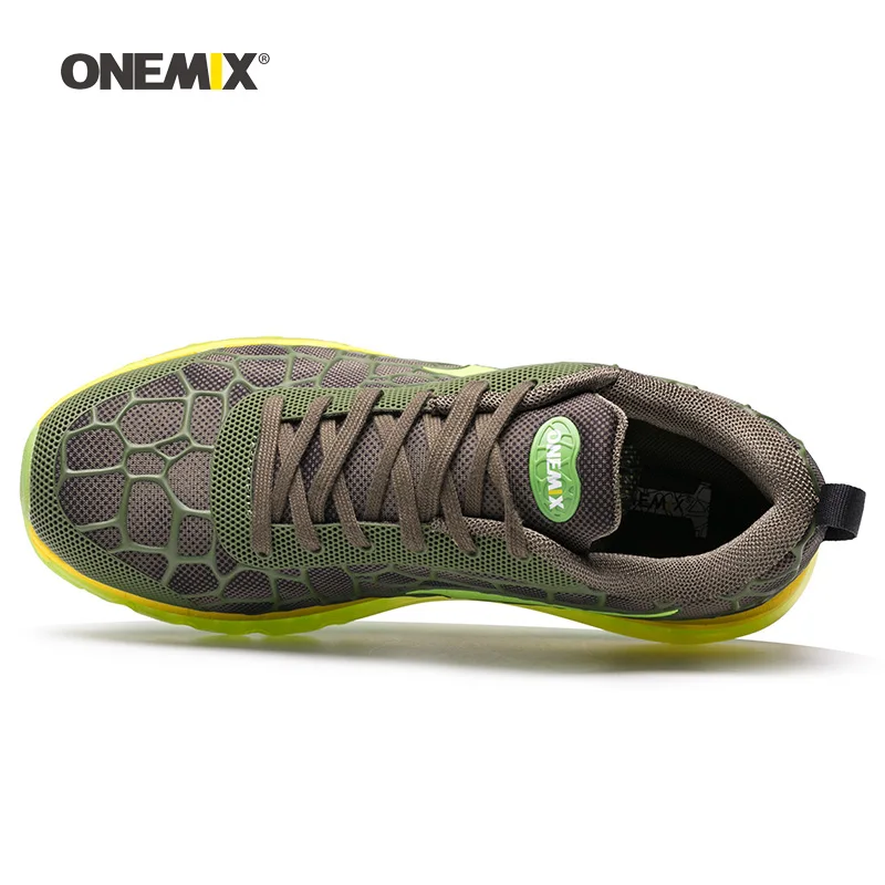 ONEMIX мужская спортивная обувь для мужчин Max Cushion красивые тренды спортивные кроссовки Zapatillas Спортивная обувь серые Прогулочные кроссовки