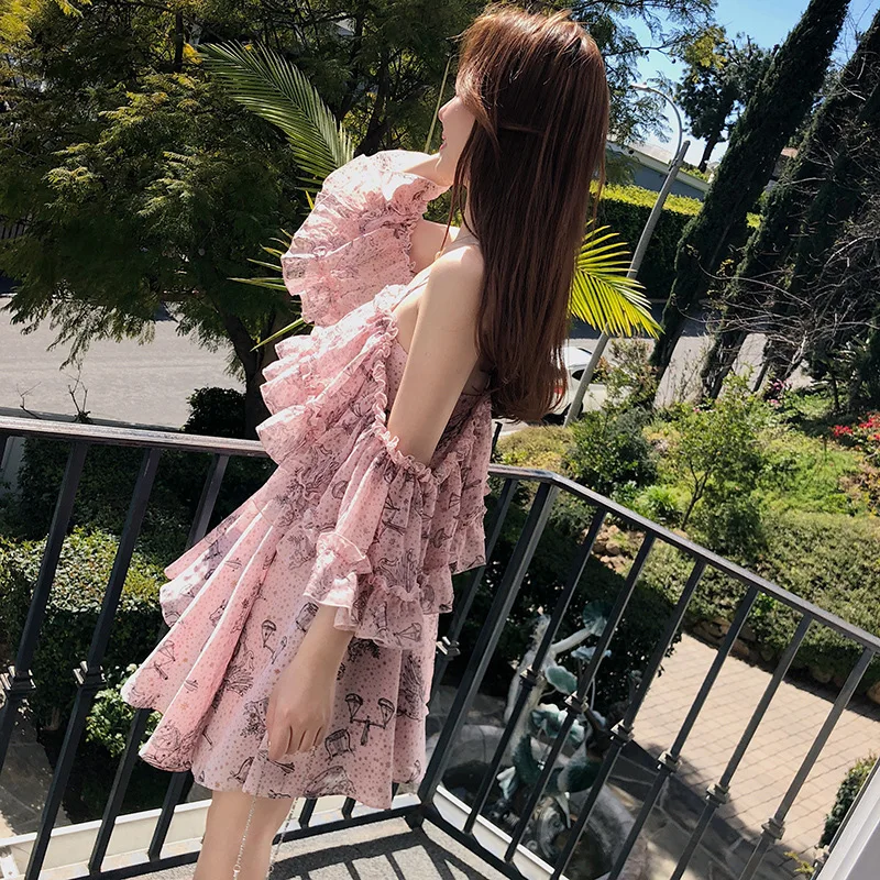 Симпатичные платья для девочек. Пляжное платье Летнее шифоновое с цветочным