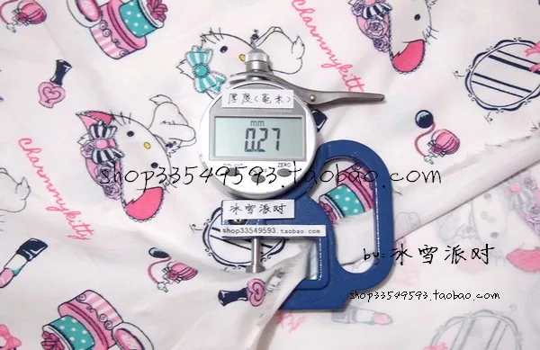 140x50cm1pc hello kitty ткань хлопок белая тонкая Красивая hello kitty кошка печатная ткань для DIY шитья одежда для малышей