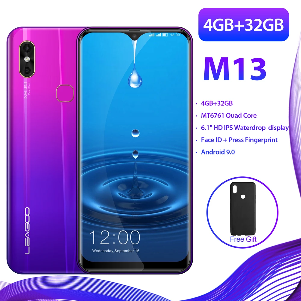 Leagoo M13 смартфон с Android 9 0 4G LTE 4 ГБ 32 6 088 дюйма 3000 мАч|Смартфоны| |