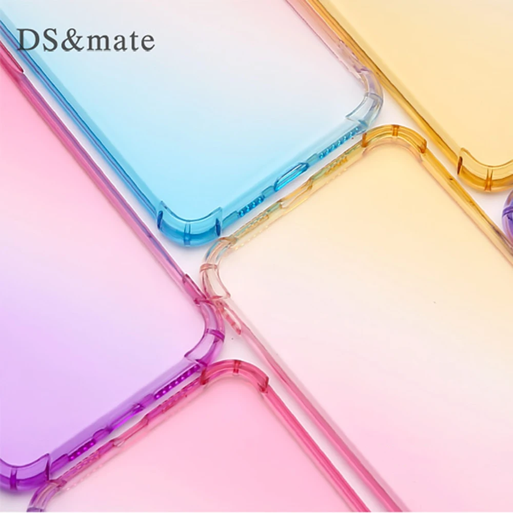 For Samsung Galaxy A50 A70 A40 A20 Case Clear Cute Gradient Slim TPU Phone Cover A7 2018 S9 S10 PLUS note 9 |