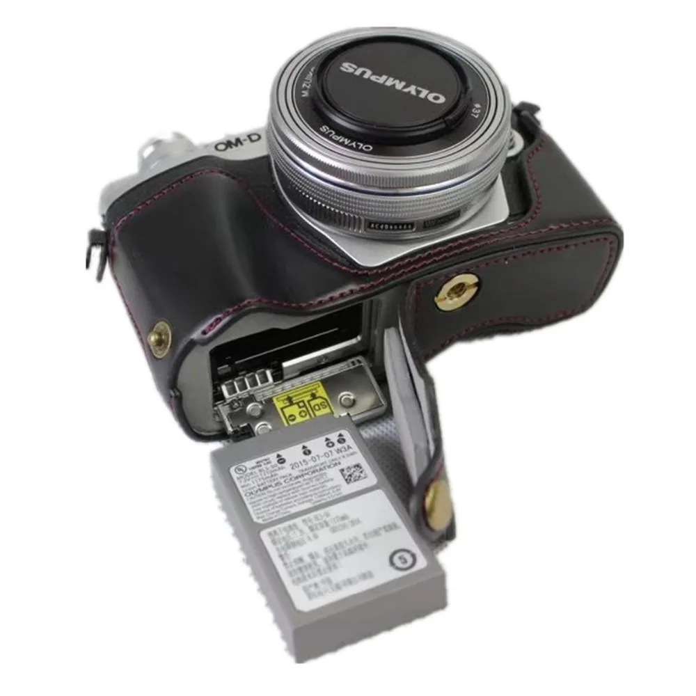 PU Leather Half Case Grip for Olympus OM-D OMD E-M10 Mark III EM10III EM10 M3 Camera | Электроника