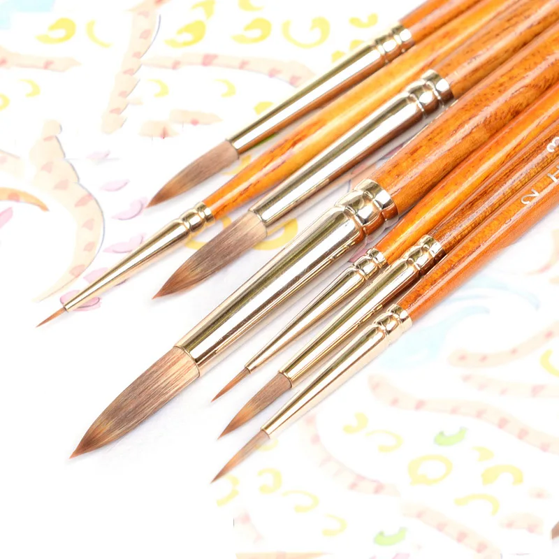 1PCS Professional Nylon Hair Paint Brushes Set Watercolor Oil Paint Brush for Art Drawing Supplies