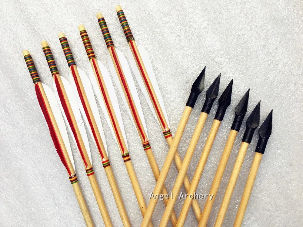 12PK ангел стрельба из лука ручной работы средневековая деревянная стрела