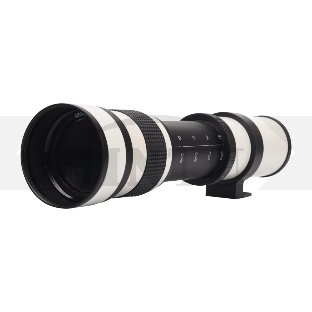 2019 JINTU белый 420-800 мм F/8 3-F16 руководство телефото зум объектив камеры + T2 Крепление