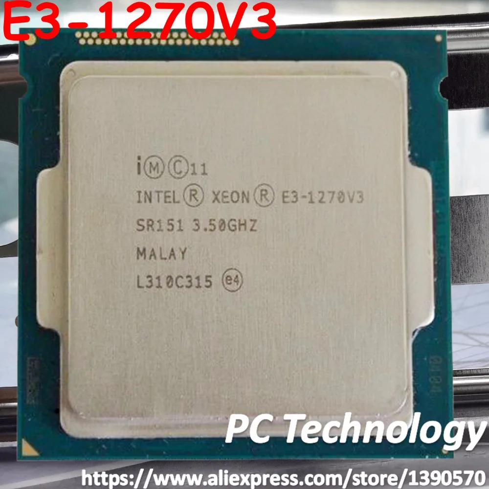 Оригинальный процессор Intel Xeon E3 1270V3 CPU 3 50 ГГц 8M LGA1150 четырехъядерный для
