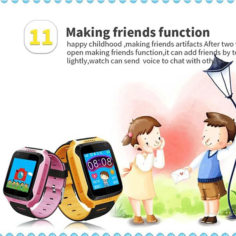 

Y21 GPS Children Smart Watch Anti - Lost Camera Flashlight Baby SOS Call Location Device Tracker Kid Safe Q528 Q529 Smartwatch