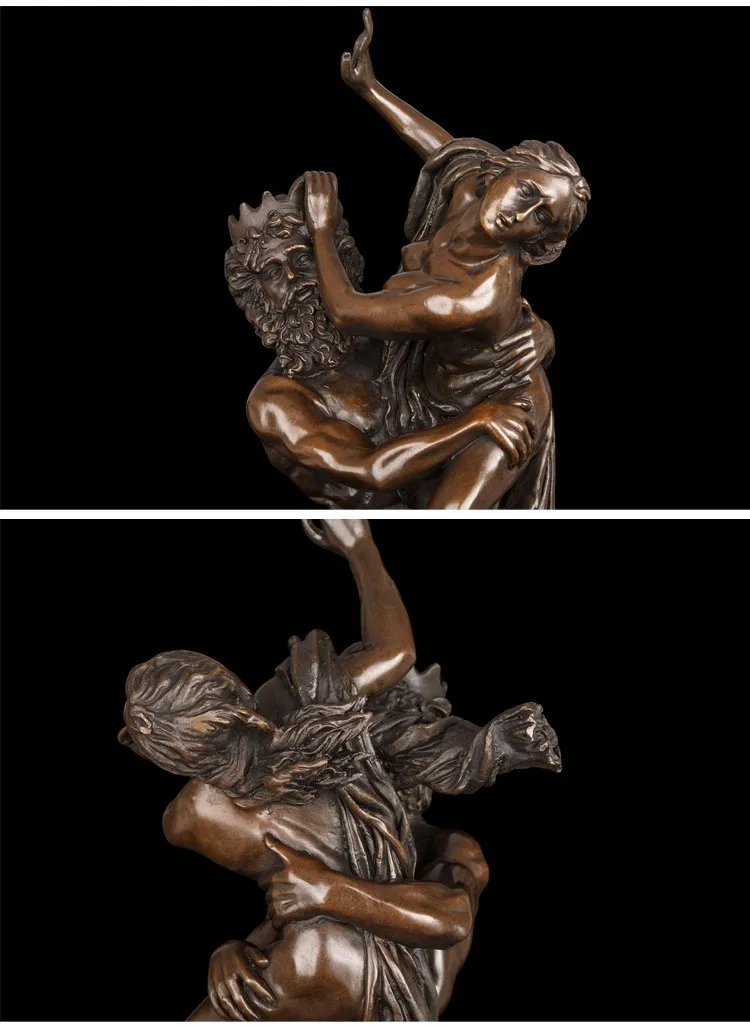 ATLIE BRONZES Чистая Бронзовая мифология насилование просерпина скульптуры Плуто и персефона Бронзовая статуя художественная коллекция
