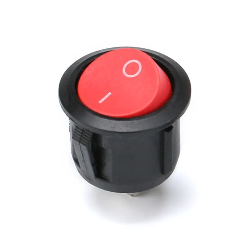 10 шт. 16 мм Диаметр маленький круглый лодочный кулисный переключатель черный Мини