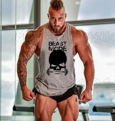 Бренд Skull Beast Gyms безрукавка майка для бодибилдинга спортзала спортивный жилет