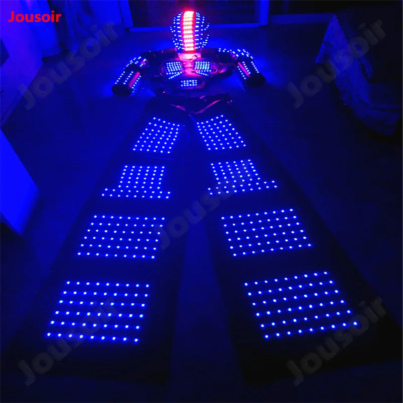 LED Robot Costume David Guetta Suit illuminated Kryoman Stilts Clothes Luminous Costumes CD50 T02 | Освещение