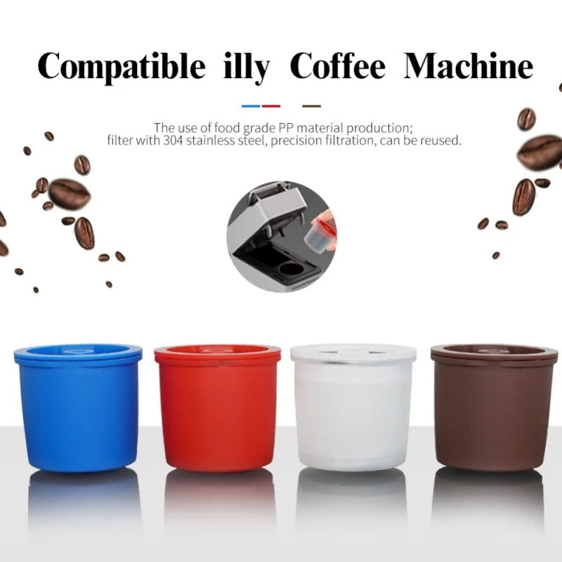 Reusable Coffee Filter Refillable Capsule Cup For Illy Coffeemaker Nespresso Coffee Capsule cafe
