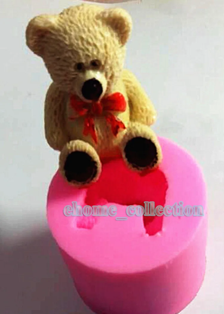 3D милый мультяшный Мишка силиконовая форма для выпечки печенья сахара украшения