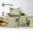 Тропический декор подушка для гостиной, потрепанная шикарная пляжная Подушка, нордическая домашняя декоративная наволочка 45*45, наволочки для диванных подушек на заказ