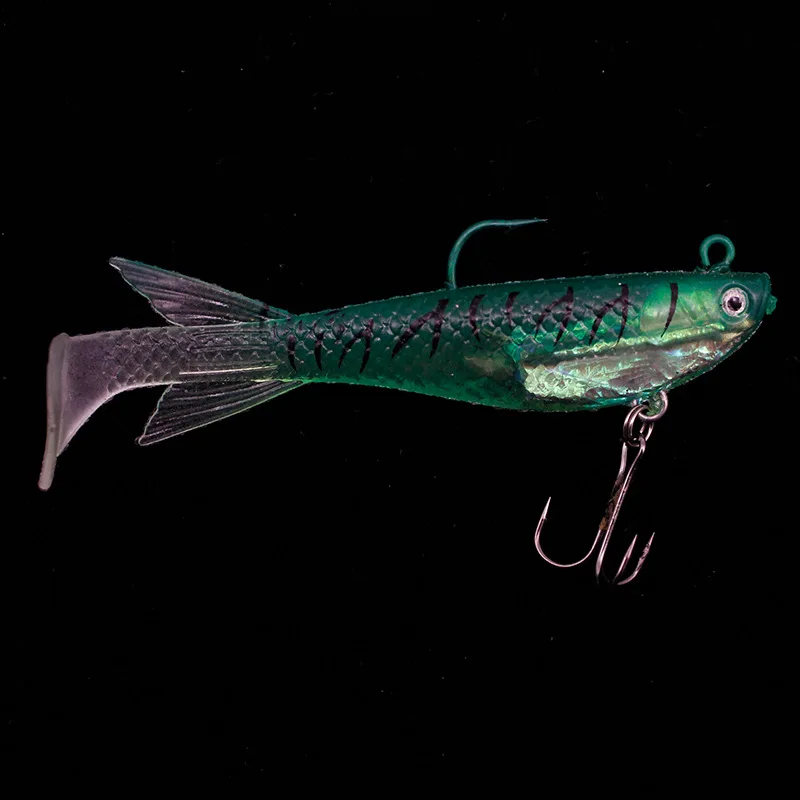 3 шт./лот 100 мм 15 г Мягкая силиконовая Рыболовная Приманка Minnow с тройным крючком