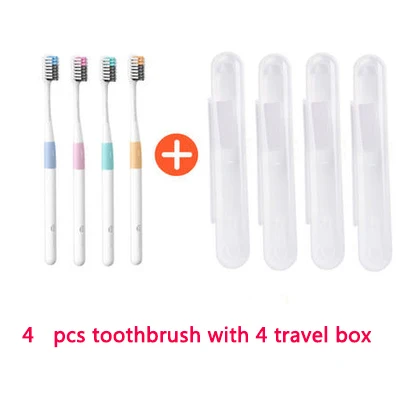 4 pcs Xiao mi Doctor B зуб mi Bass метод лучше щеточный провод 4 цвета включая дорожный ящик для mi jia умный дом - Цвет: 4 pcs