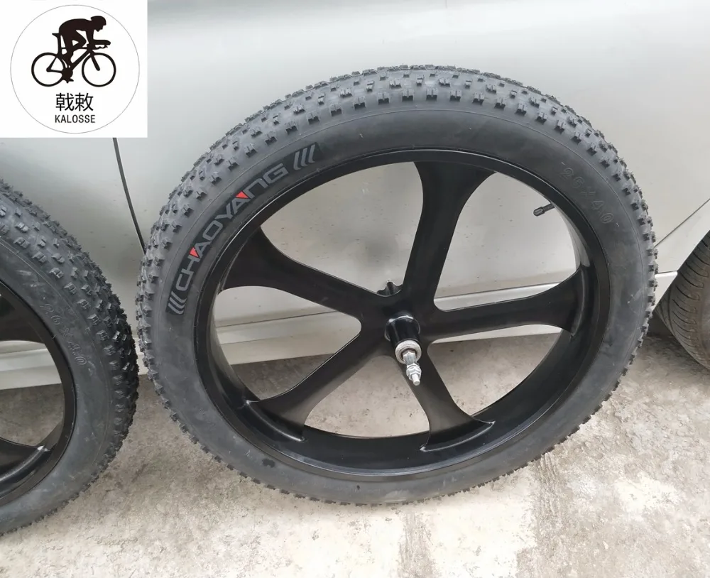 Kalosse колеса для Fat bike, пляжные колеса для горного велосипеда, 7/8/9/10S кассета, 26*4,0 шины для снежного велосипеда, целые колеса