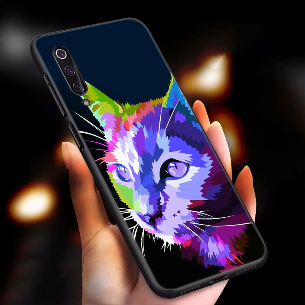 Мягкий чехол IYICAO eyes in black Cat Owl для Xiaomi Mi 6 8 9 SE A1 A2 Lite F1 9T A3 Pro CC9E CC9 MAX 3 5X 6X |