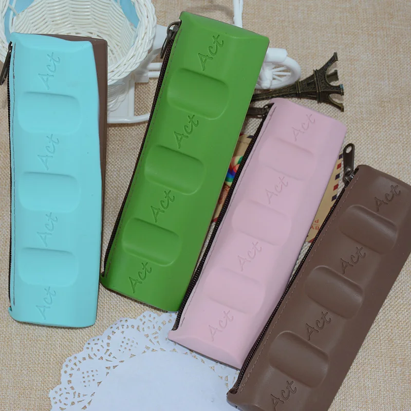 Чехол для карандашей Корейская школьная сумка stylo chocolate estuches para lapices silicone kalemlik okul