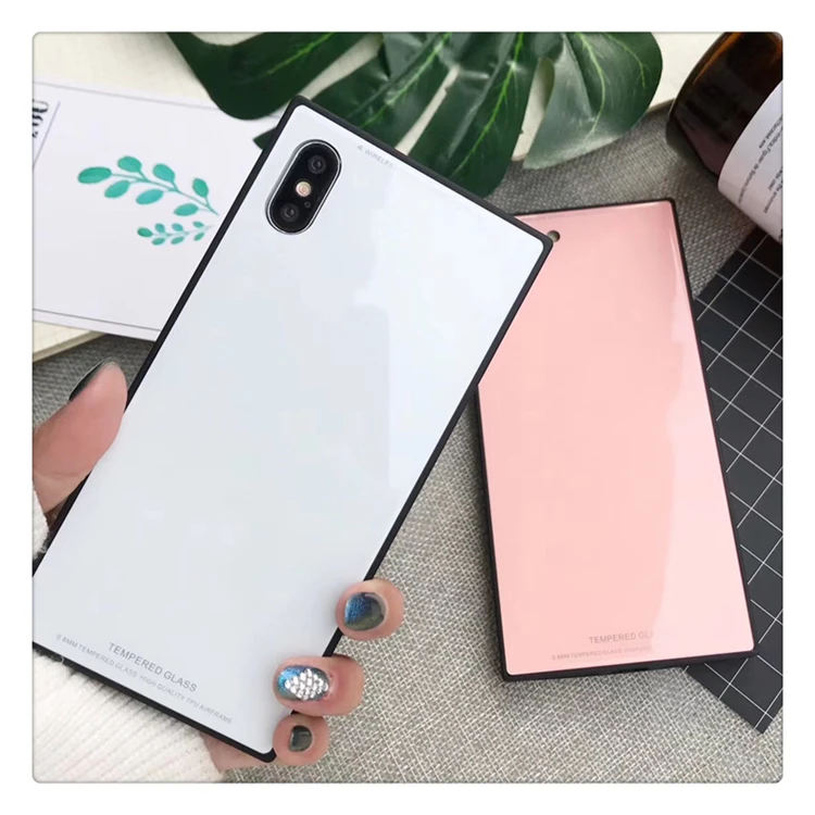 Роскошный чехол из закаленного стекла для iPhone 11 Pro Max XR 7 Plus квадратные чехлы 8 XS