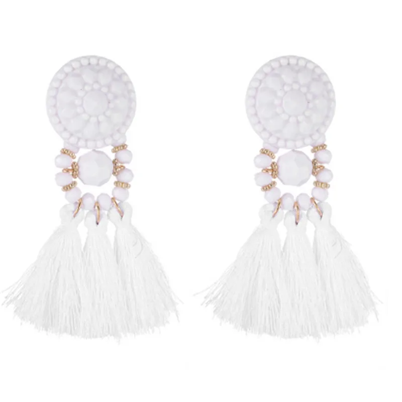 Style 8 HIYONG модные длинные в форме капли висячие серьги с бахромой винтажные женские серьги с кисточками вечерние аксессуары для юбилея Стиль Бохо подарок - Окраска металла: Style 8