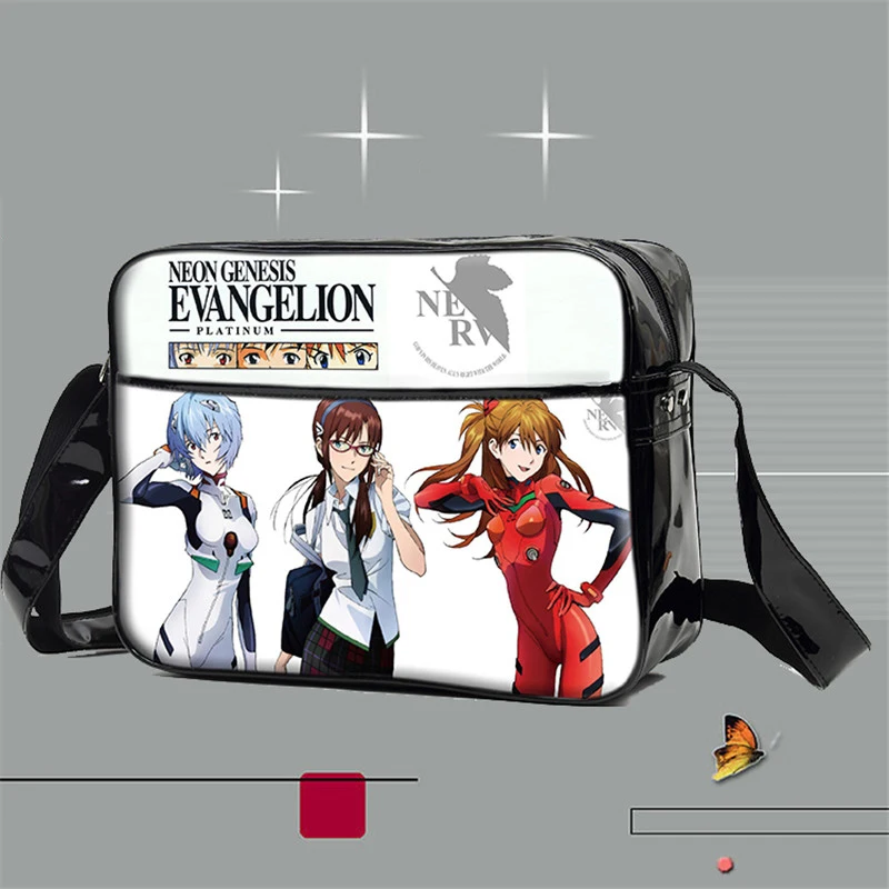 Аниме Neon Genesis Evangelion EVA мультяшная сумка на плечо для мальчиков и девочек подростковые школьные сумки-мессенджеры