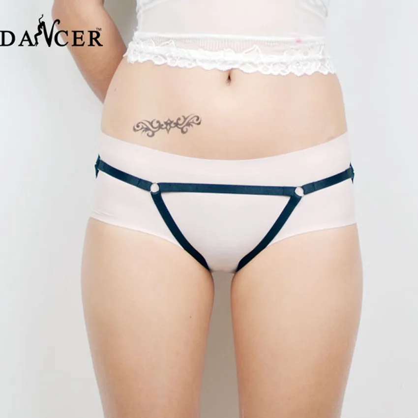 Женские черные трусики с Т образной спинкой очень сексуальные регулируемые