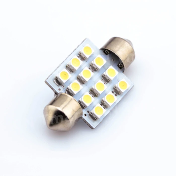 10 шт. 31 мм 36 39 41 12 SMD 3528 1210 светодиодный супербелый Купол гирлянда Светодиодный