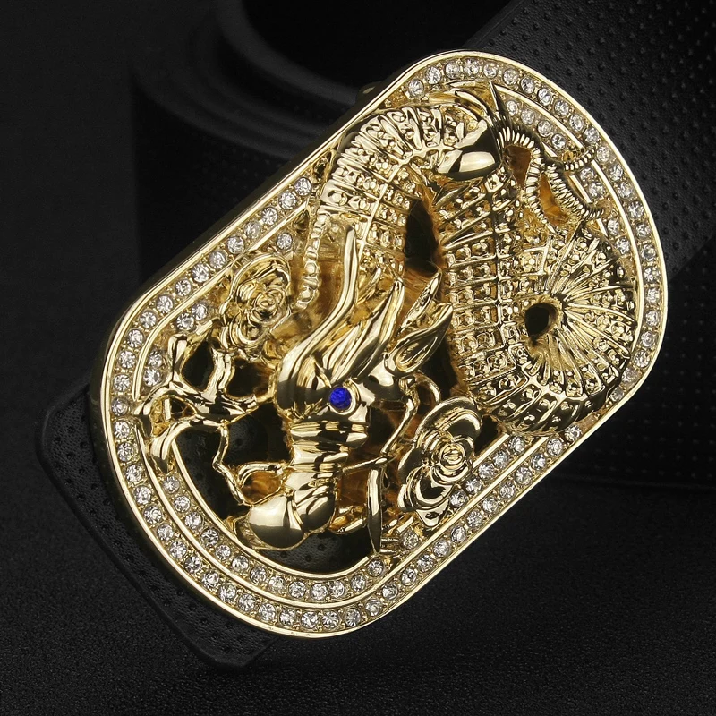 Chinese style dragon golden buckle belts mens Cowskin fashion genuine leather famous brand designer cintos masculinos vintage | Аксессуары