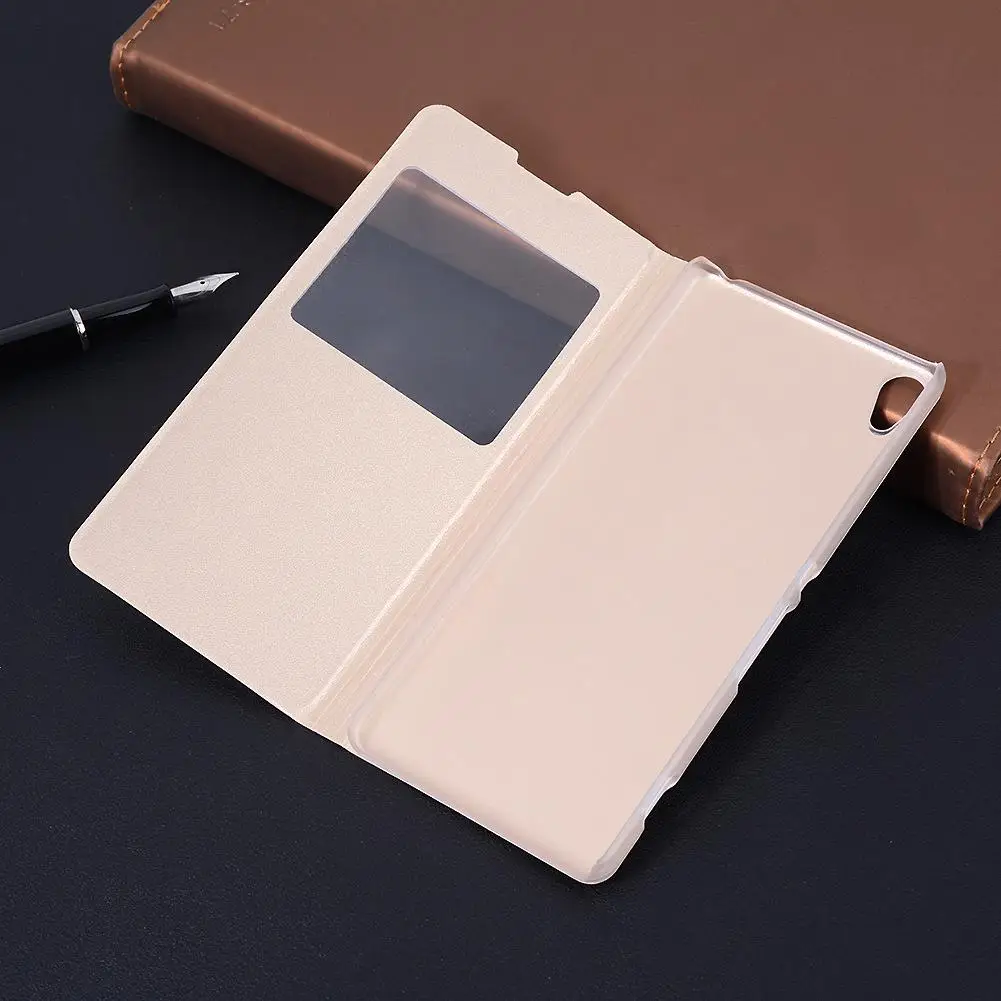 For Sony Xperia XA Hot Sale Fashion Luxury Hybrid Flip PU Leather Cover With View Window Plastic Stand Mobile Phone Case |